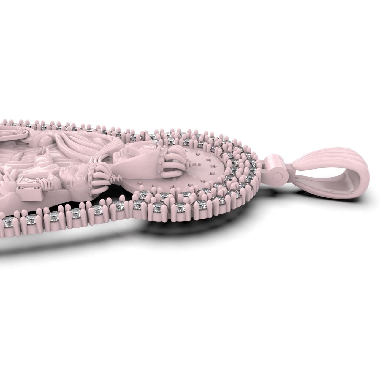 virgin pendant 3D print model_3