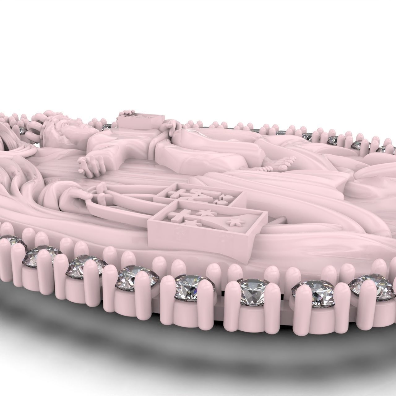 virgin pendant 3D print model_5