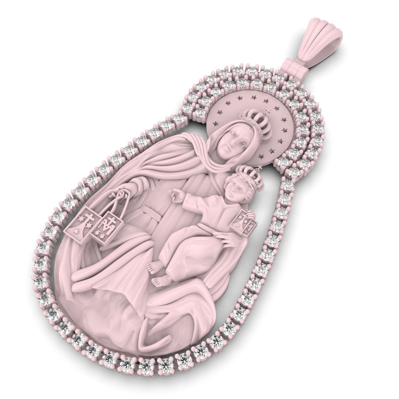 virgin pendant 3D print model_1