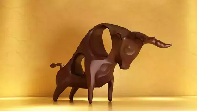 Wooden cattle ornaments animal sculptures gift