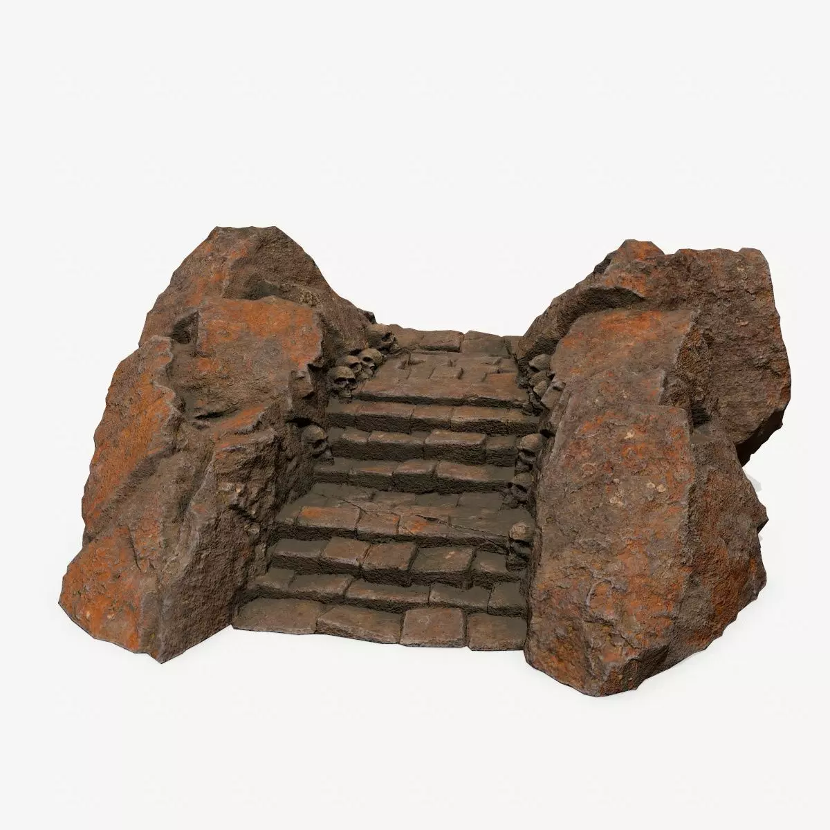 stairs Low-poly 3D model_0