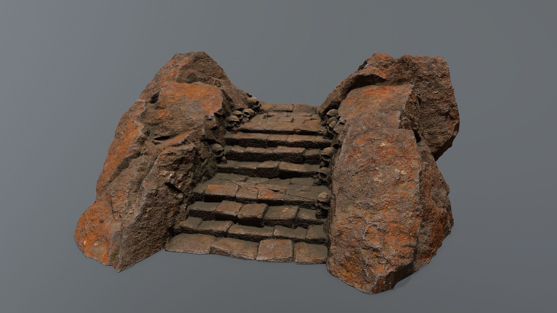 stairs Low-poly 3D model_1