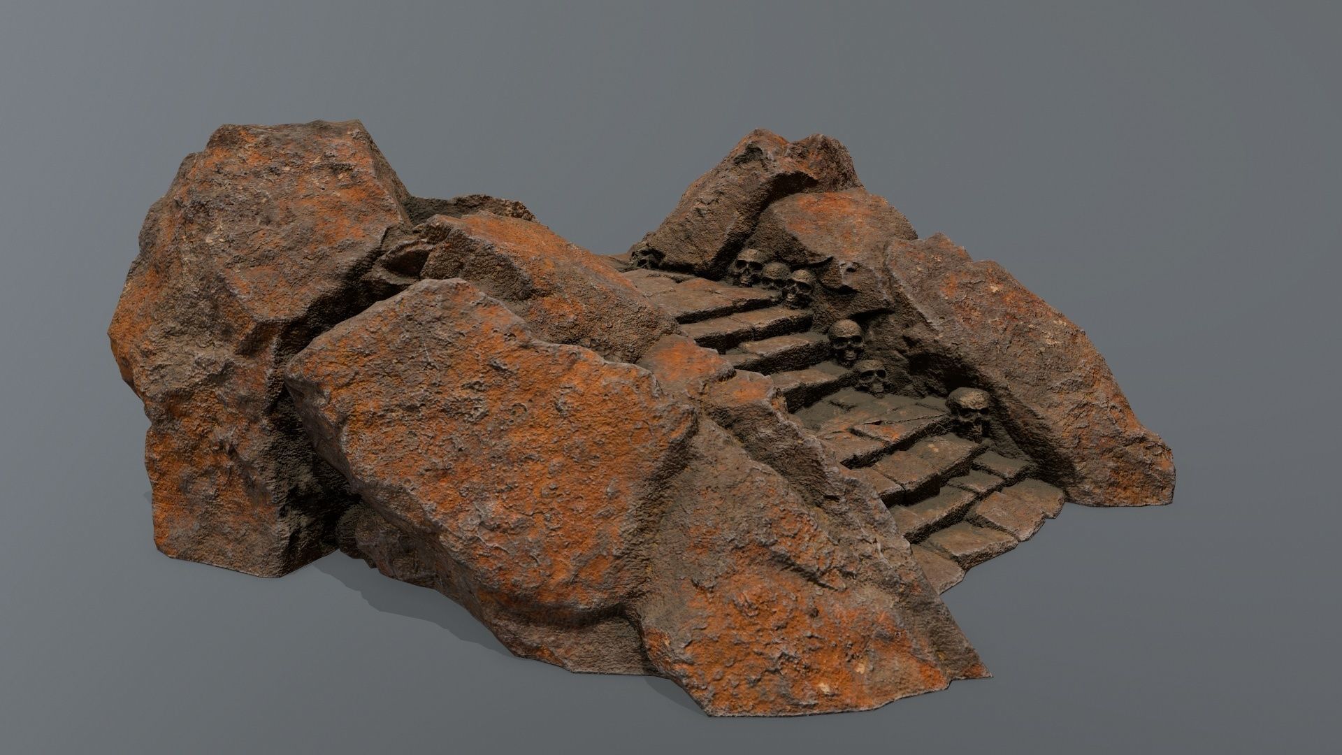 stairs Low-poly 3D model_13