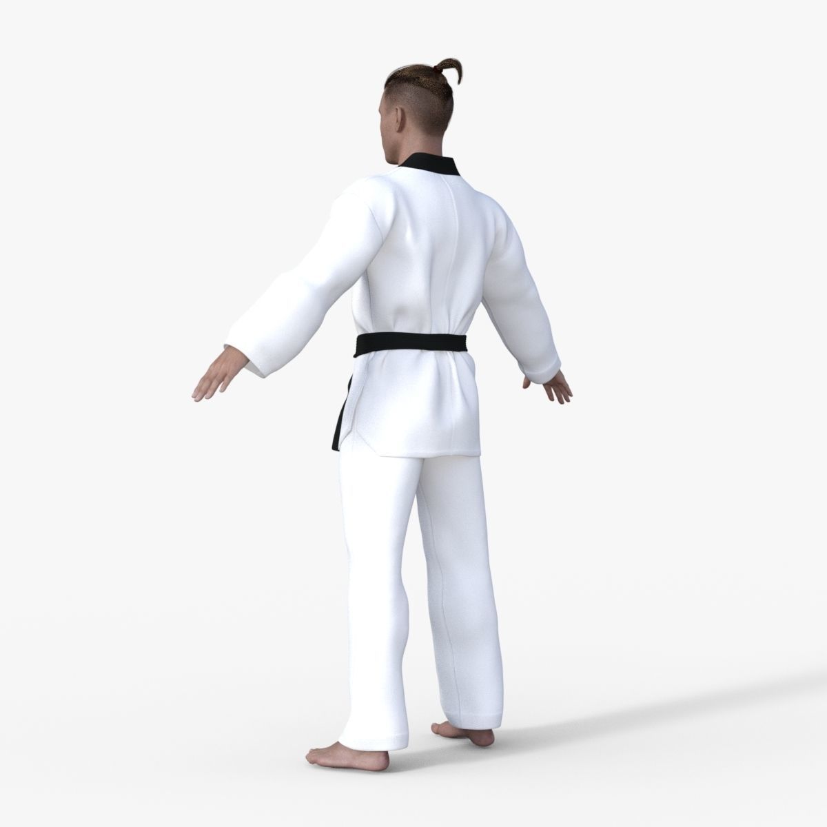 Realistic Karate Man 3D model_11