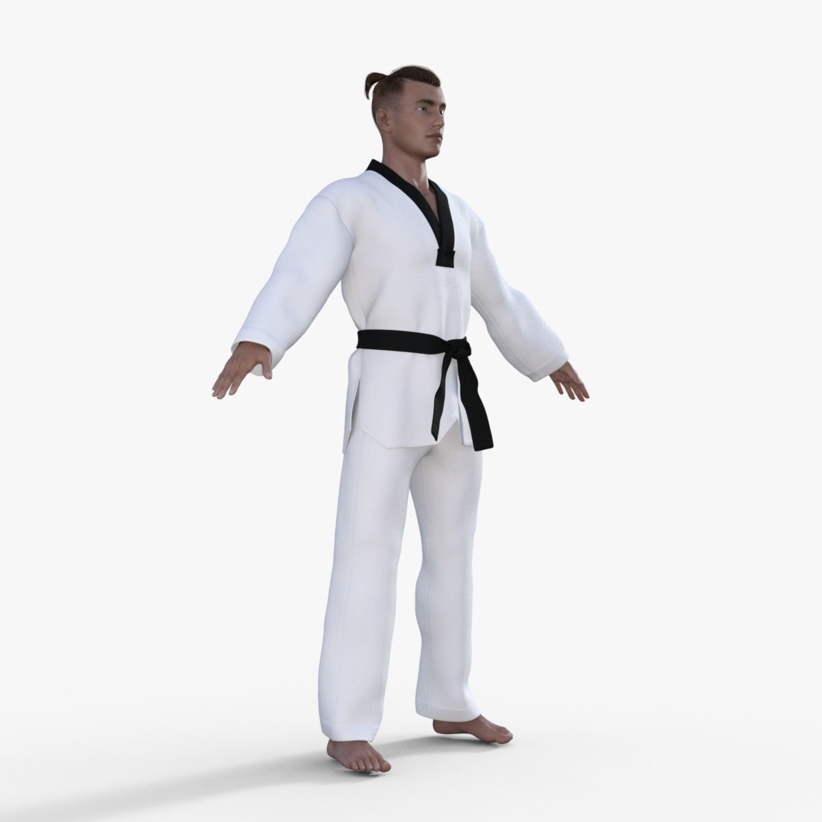 Realistic Karate Man 3D model_7