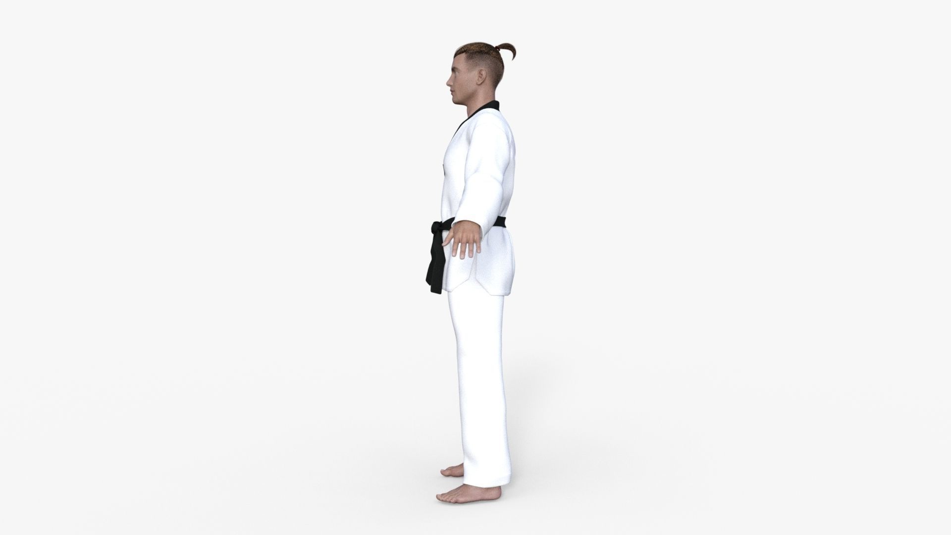Realistic Karate Man 3D model_14
