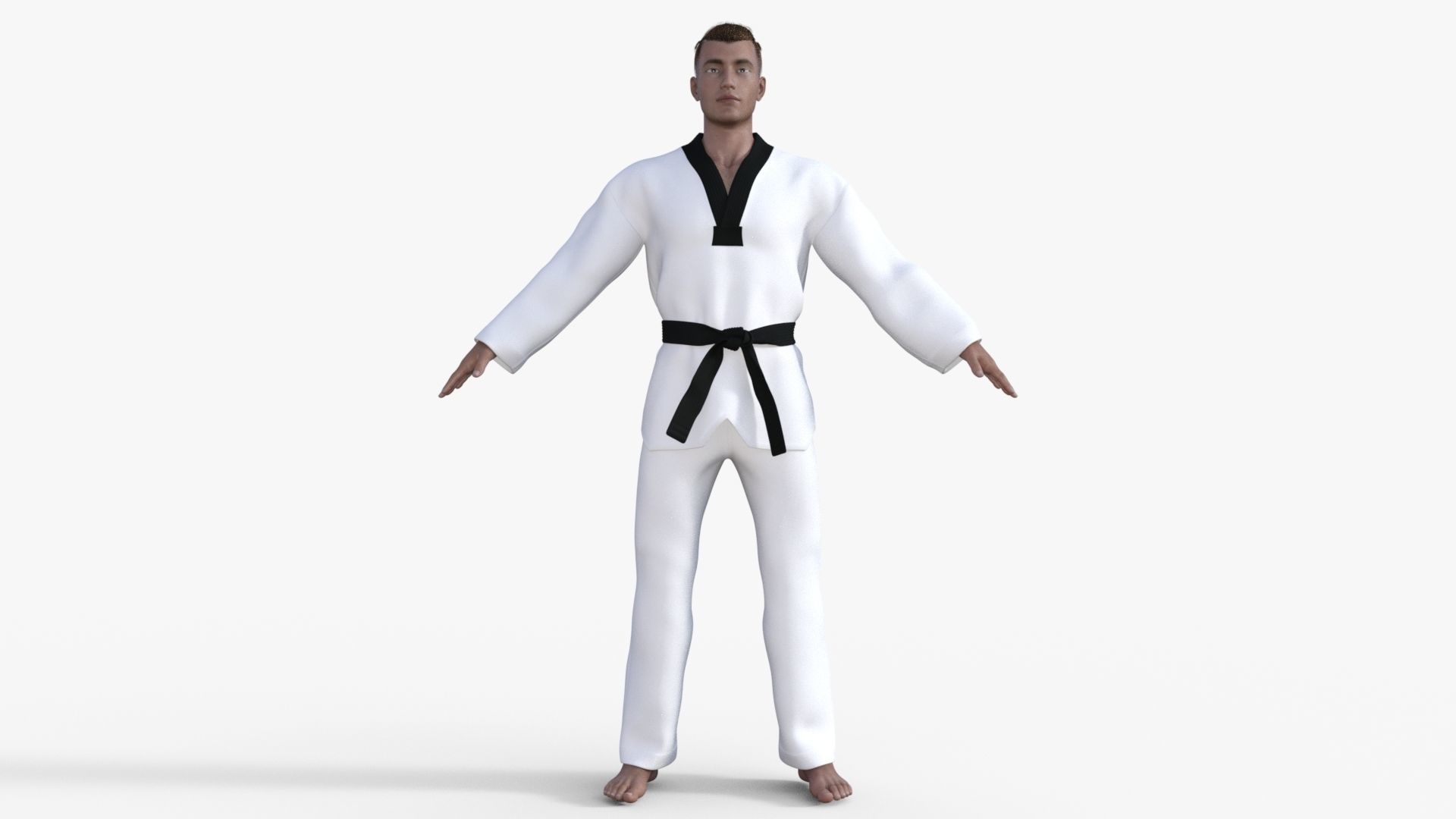 Realistic Karate Man 3D model_20
