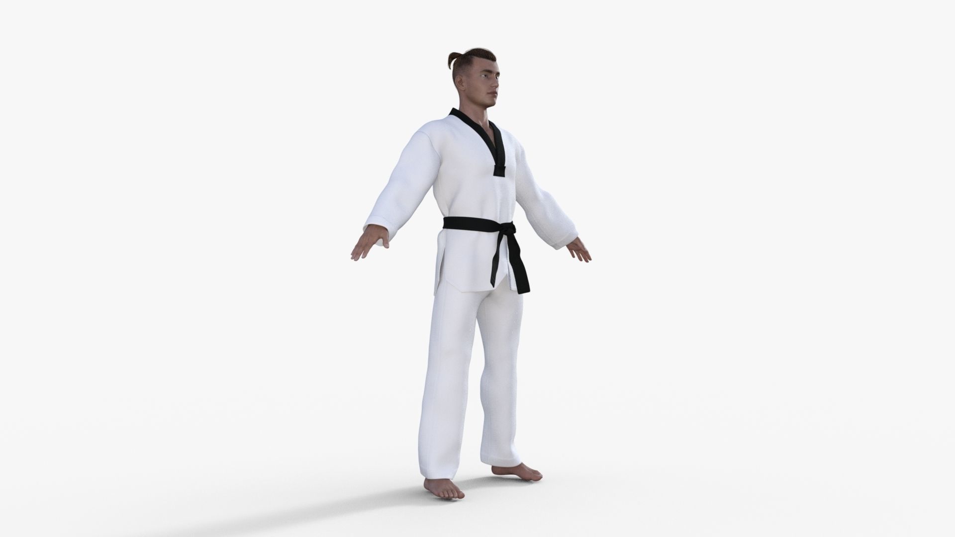 Realistic Karate Man 3D model_19