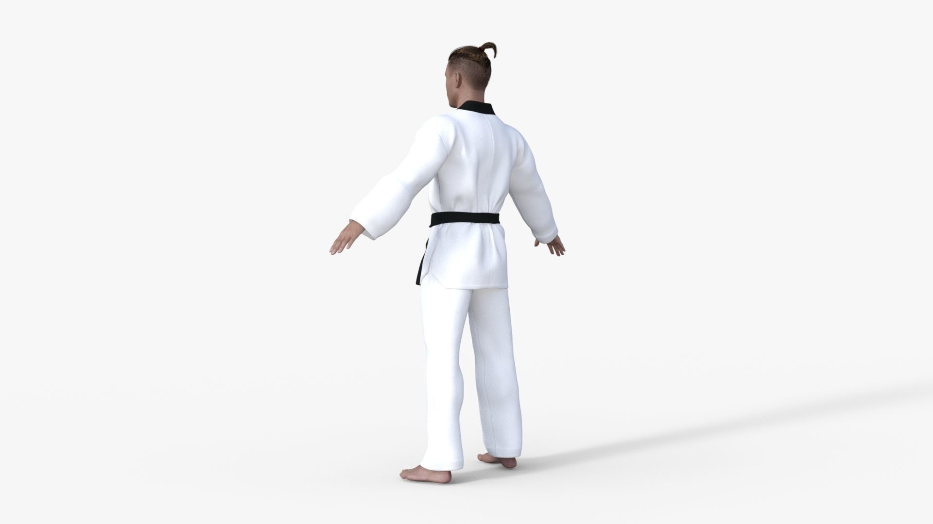 Realistic Karate Man 3D model_23