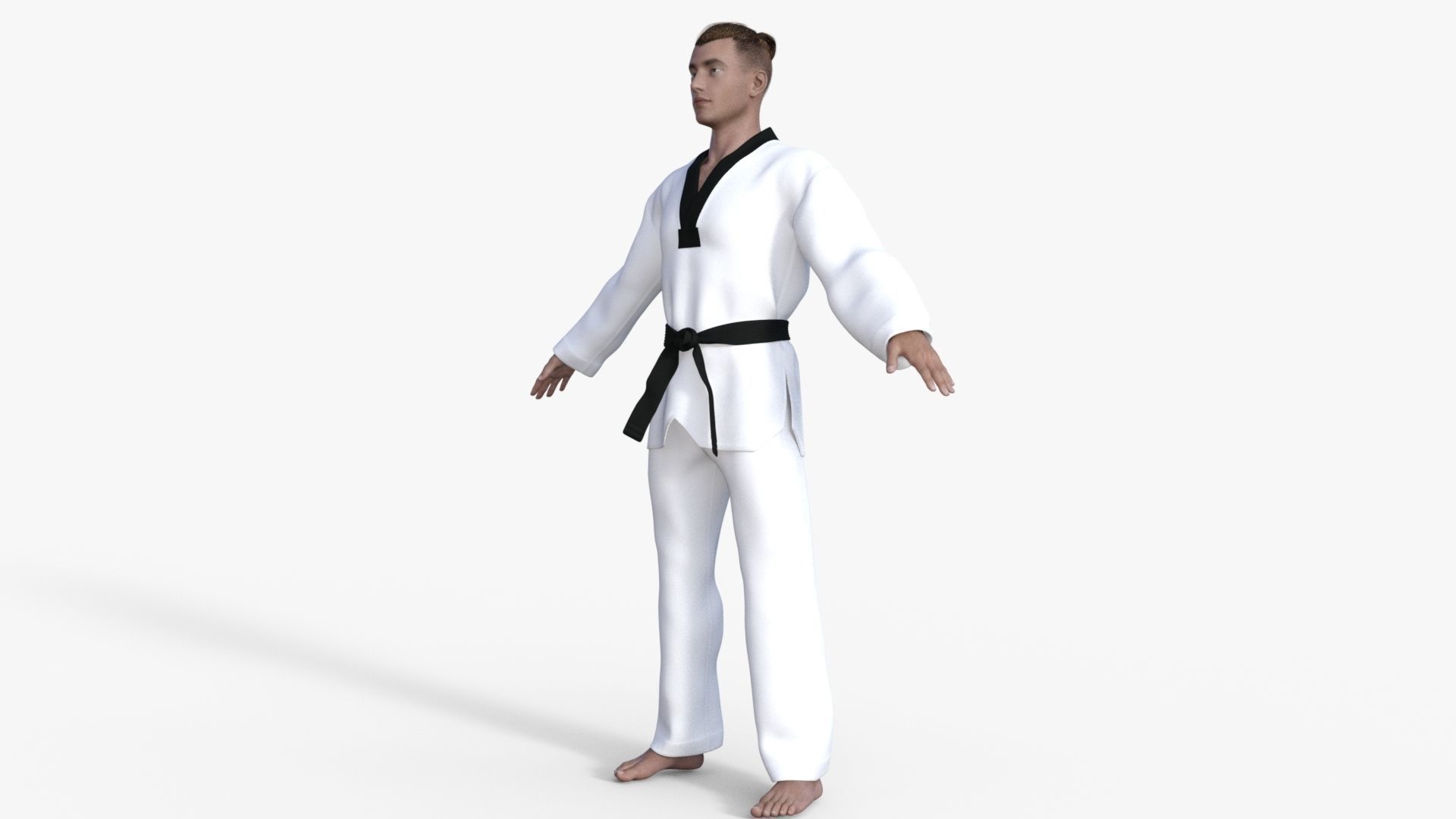 Realistic Karate Man 3D model_21