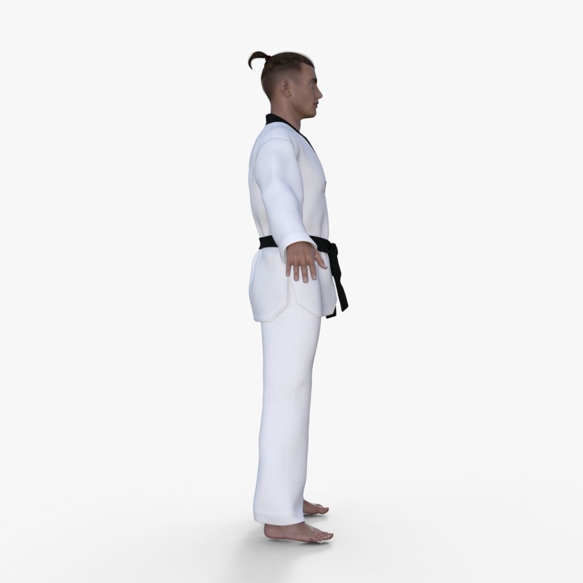 Realistic Karate Man 3D model_6
