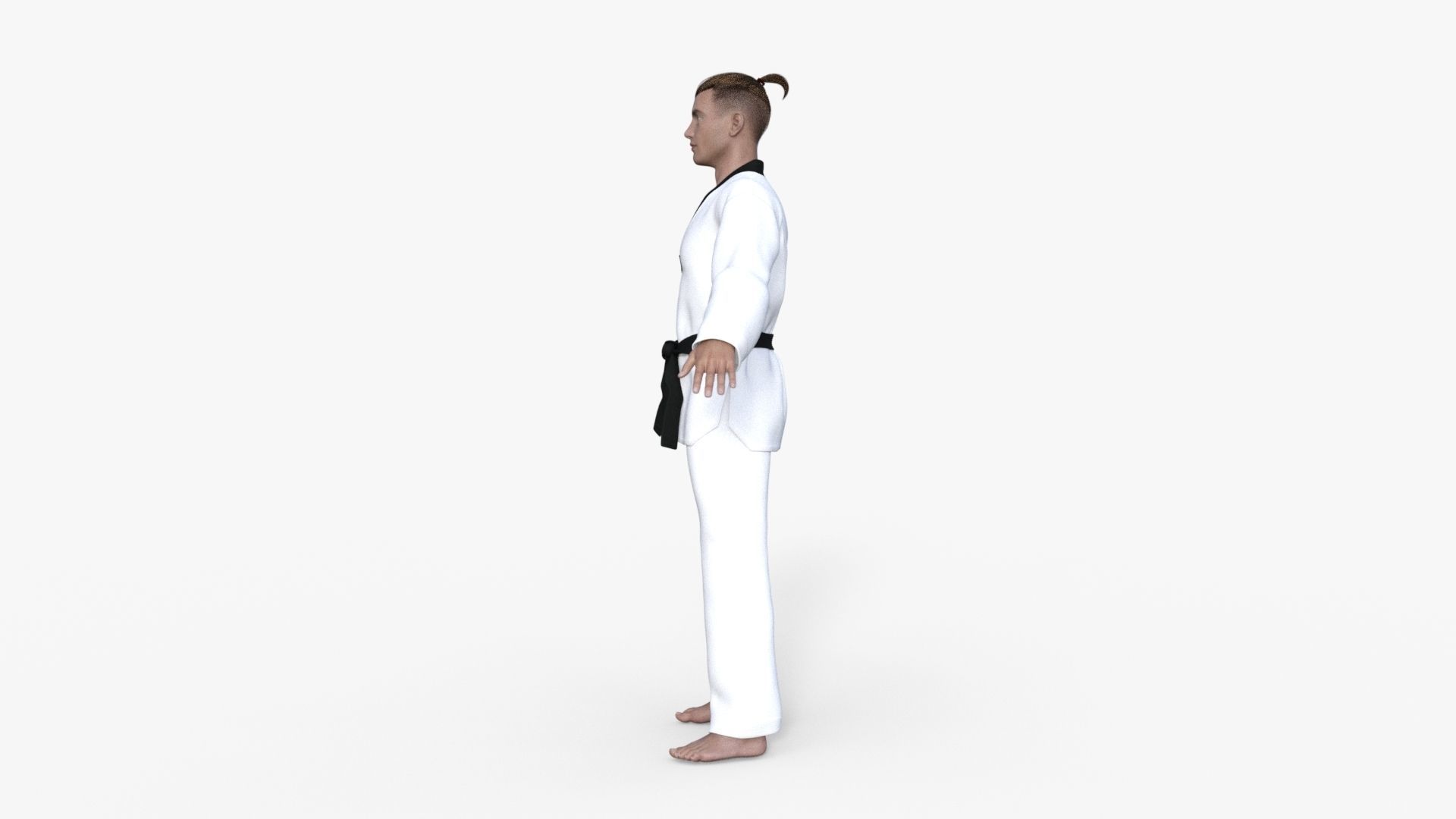 Realistic Karate Man 3D model_22