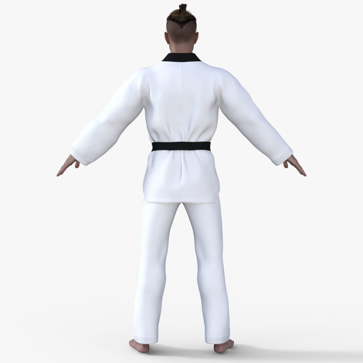 Realistic Karate Man 3D model_4