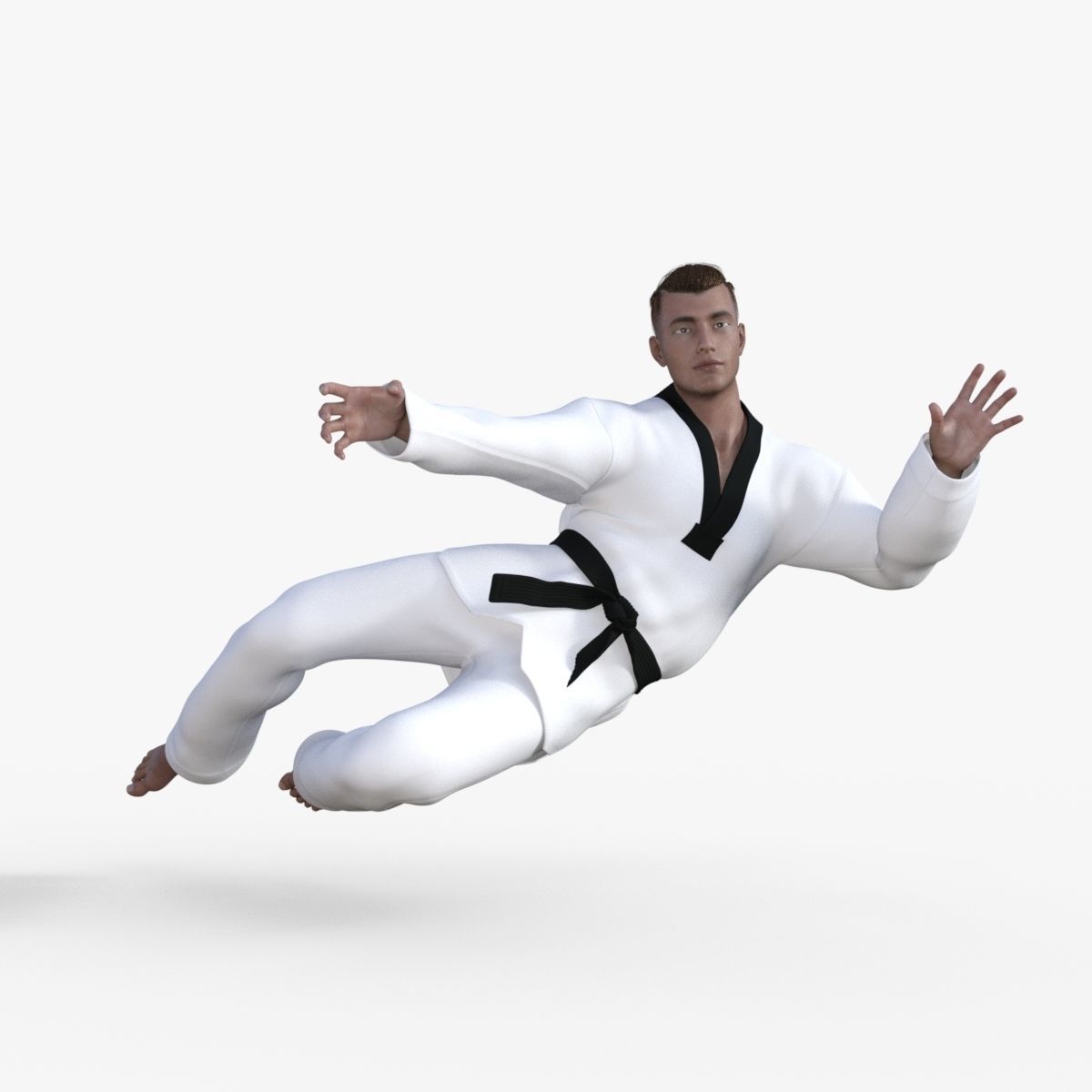 Realistic Karate Man 3D model_29