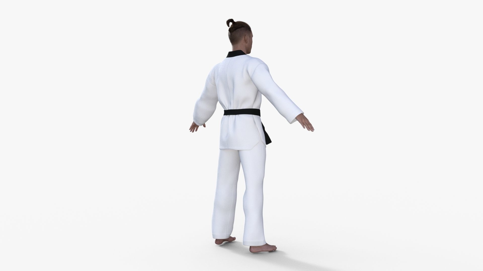 Realistic Karate Man 3D model_17