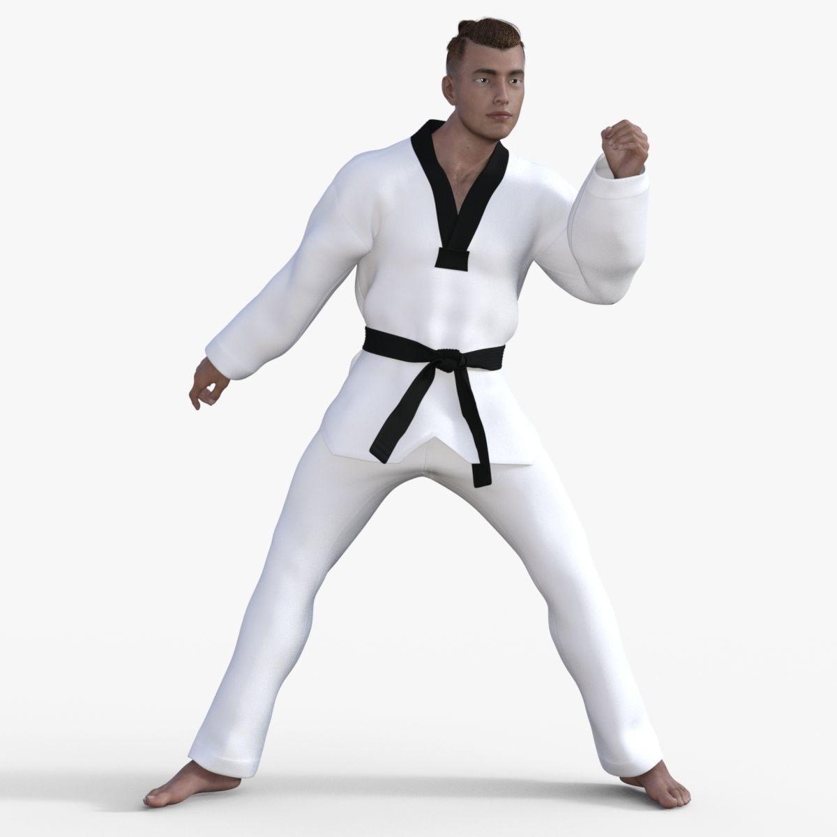 Realistic Karate Man 3D model_31
