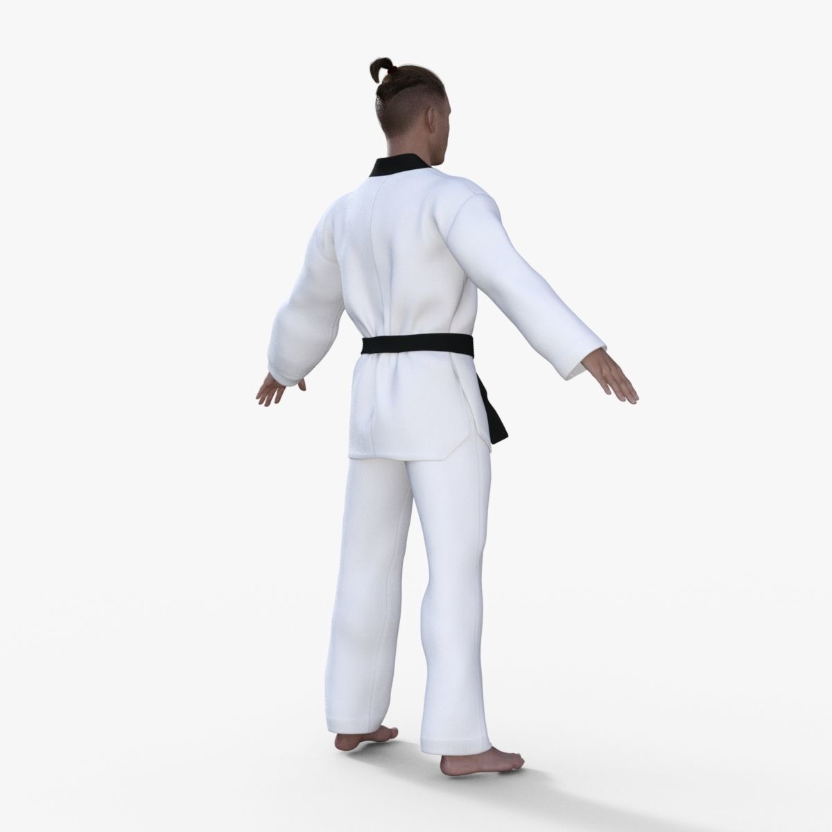Realistic Karate Man 3D model_5