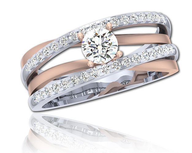 Solitaire Diamond Women Fashion Ring  Jewelry 3D print model