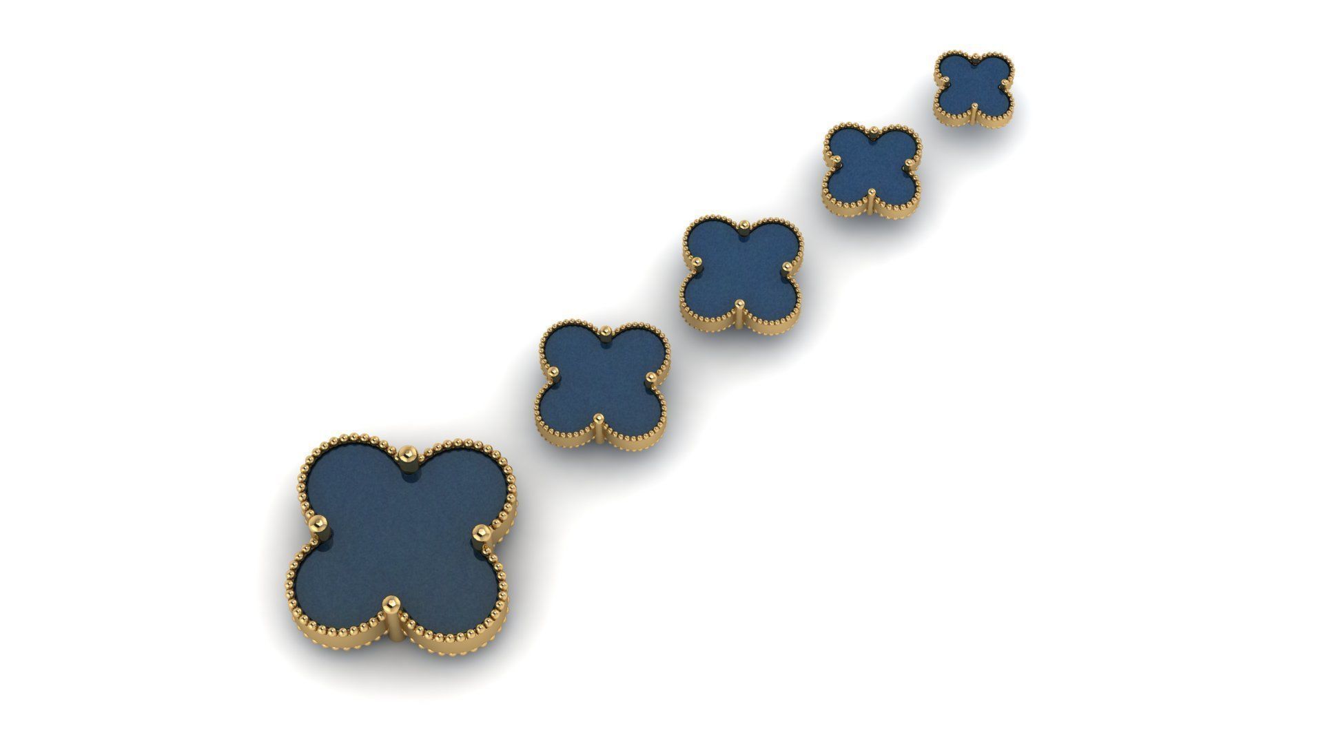 Alhambra lokit bracelate Low Weight 3D print model_6