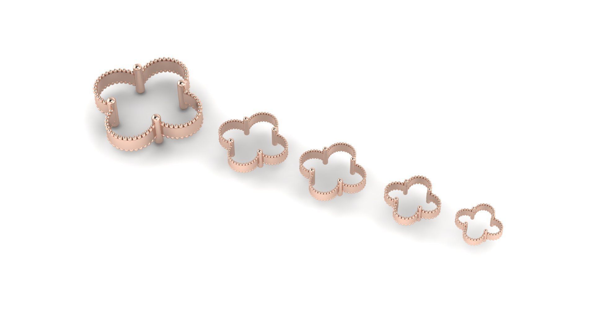 Alhambra lokit bracelate Low Weight 3D print model_11