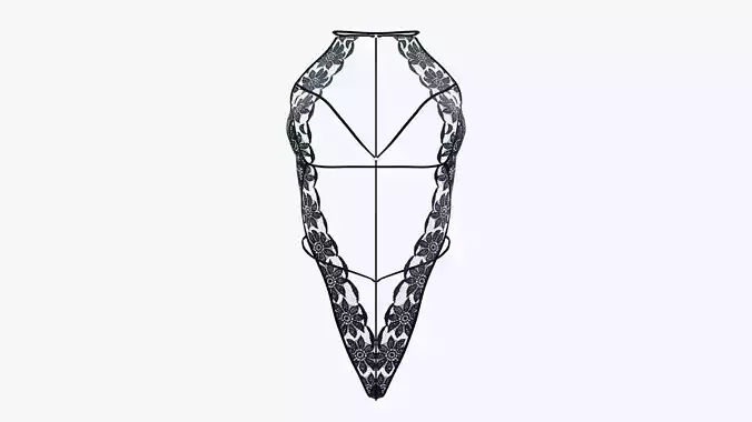 Sexy Lingerie SS34 Low-poly 3D model