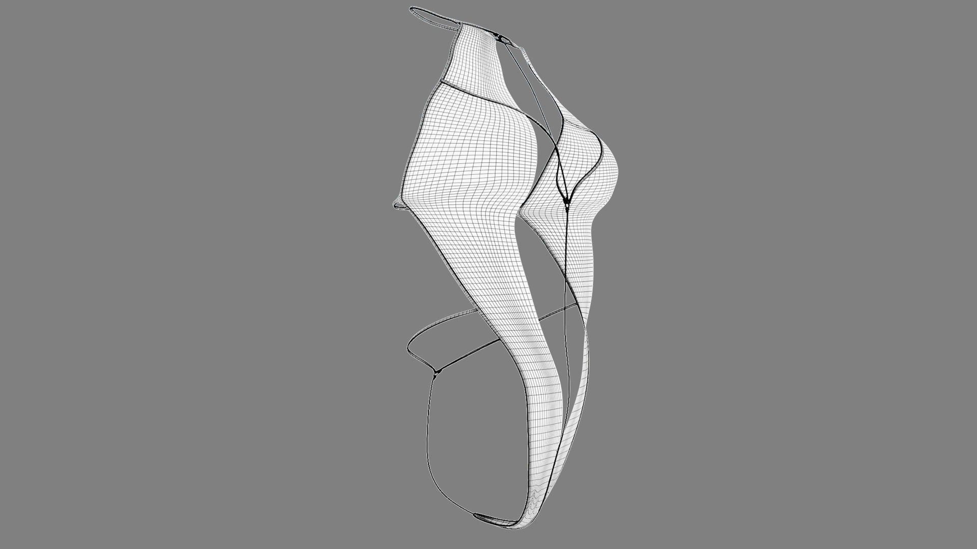 Sexy Lingerie SS34 Low-poly 3D model_6