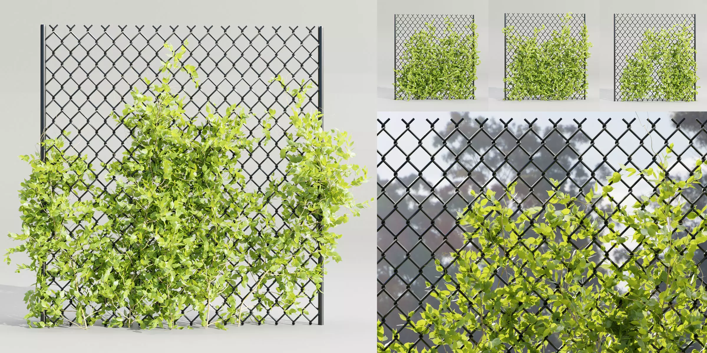 Ivy-fence collection vol 123-Blender 3D model