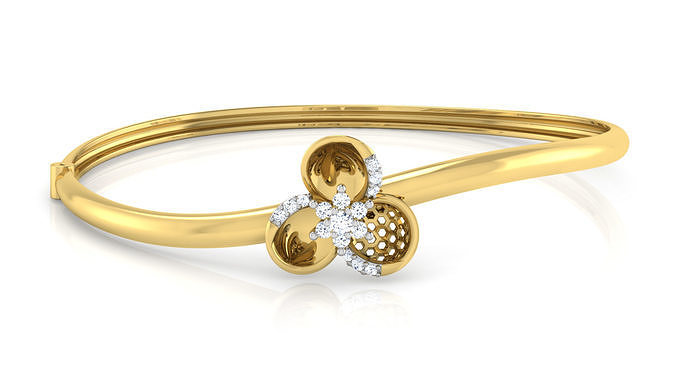 Tri Circular Casting Bracelet for Women 3D print model