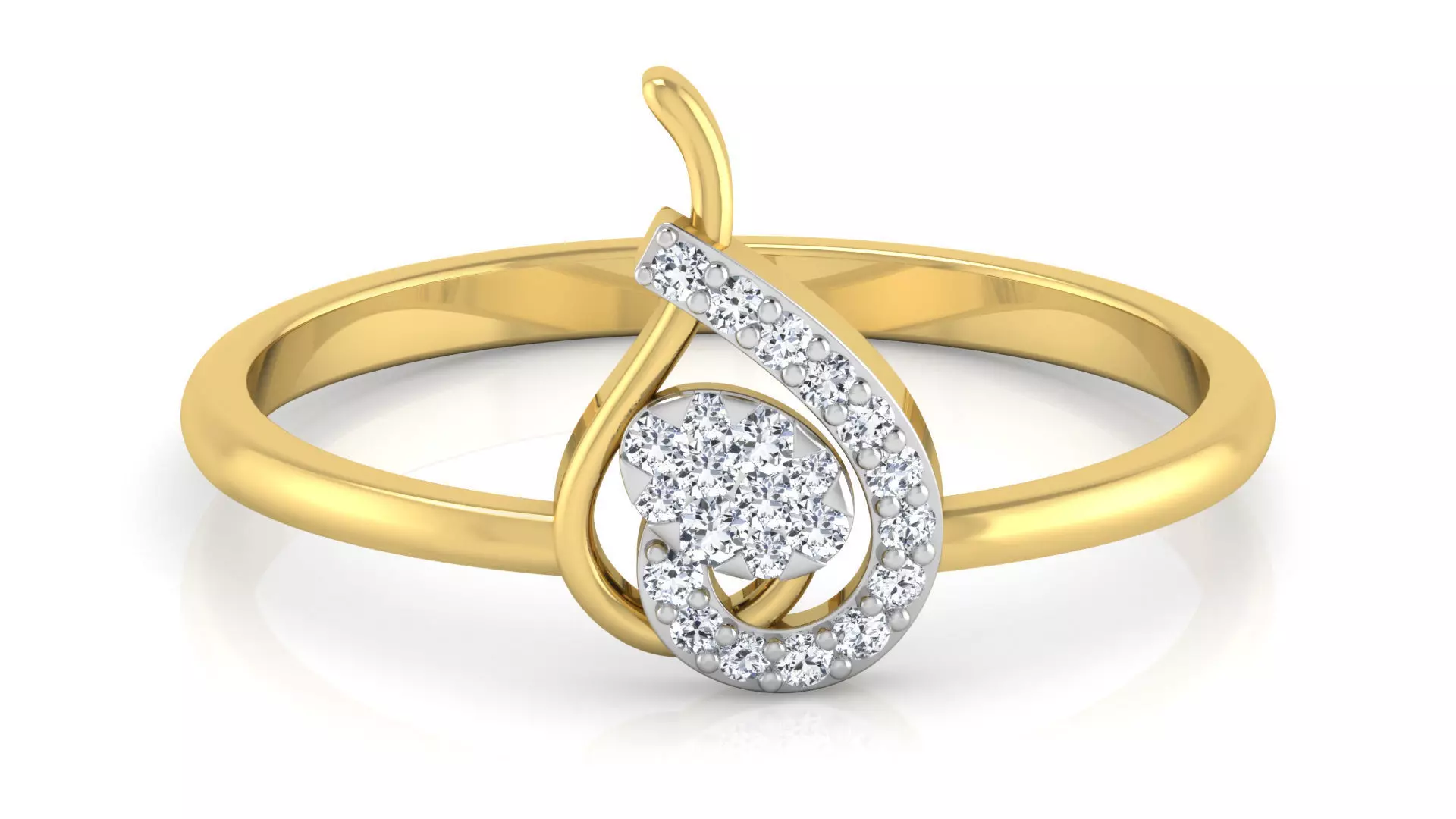 Trail of Shimmer Diamond Ring 3D print model