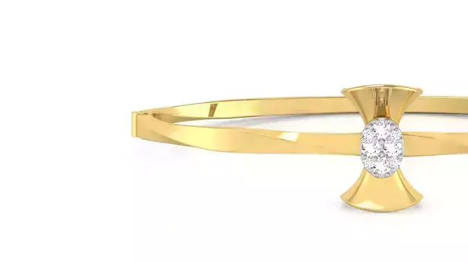 Hour Glass Shape Stylish Diamond Bracelet