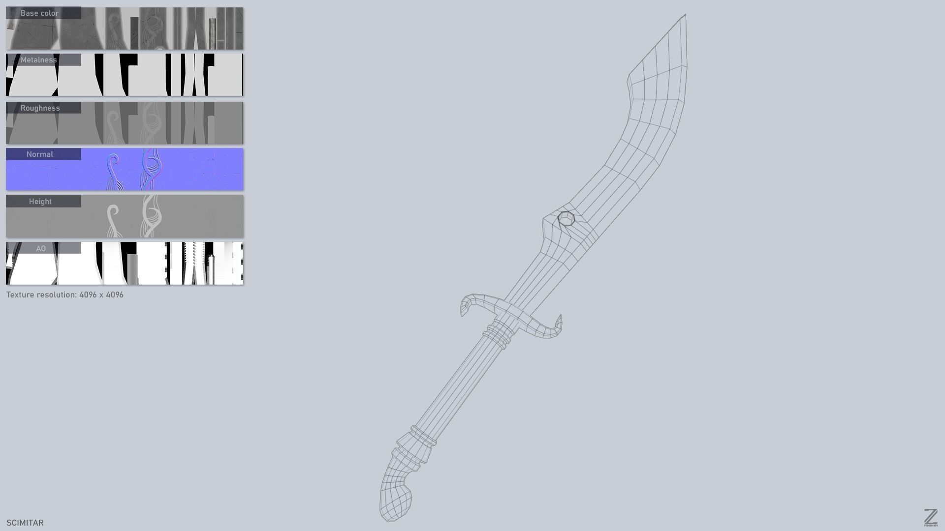 Scimitar 3D model_3