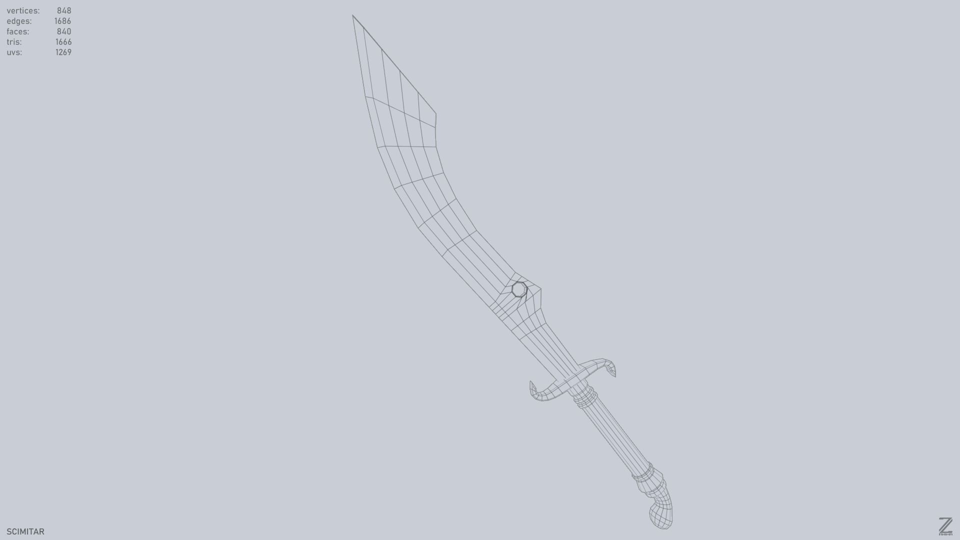 Scimitar 3D model_10