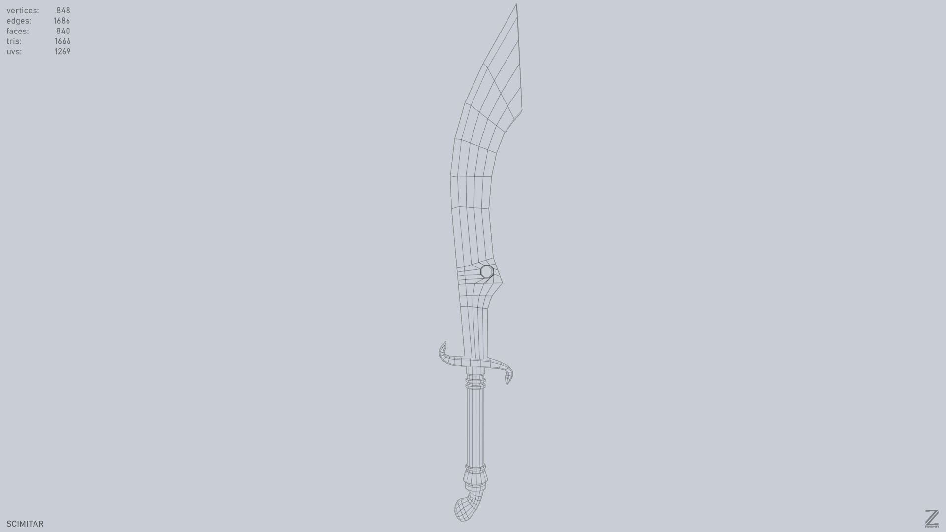 Scimitar 3D model_9
