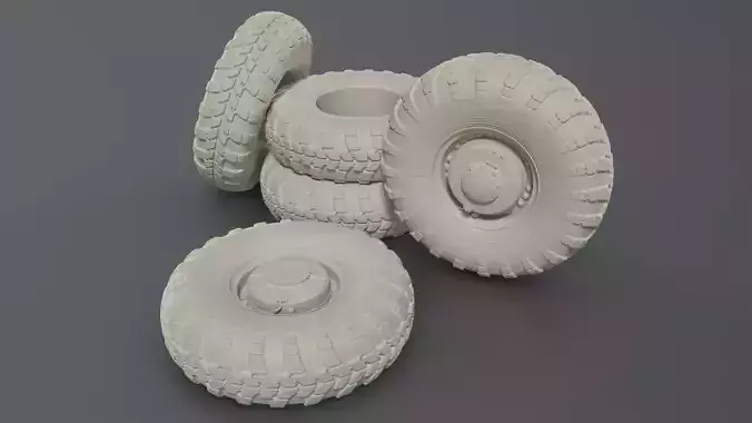 BTR-60P PA PB wheel and tire 13 00-18 3D print 3D print model