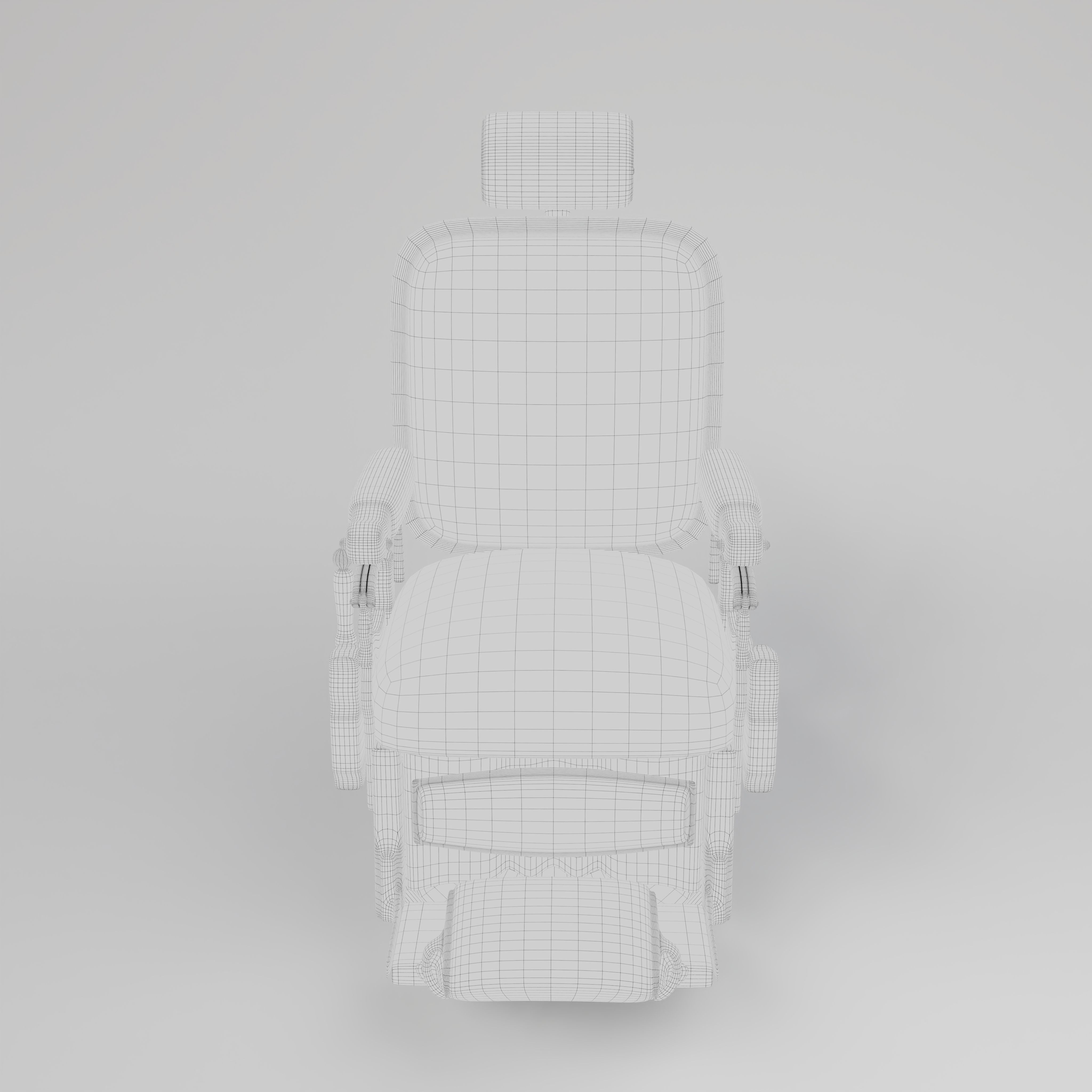 Low poly Salon Chair model Low-poly 3D model_3