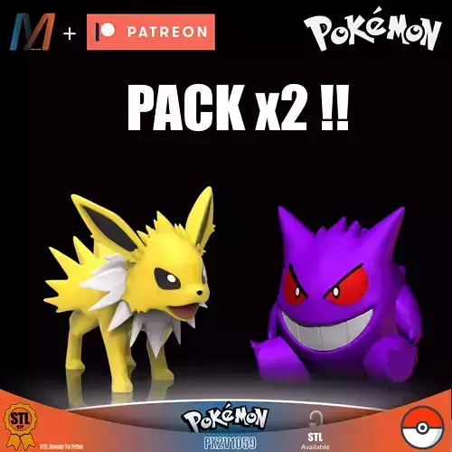 PX2V1059 - POKEMON JOLTEON y POKEMON GENGAR