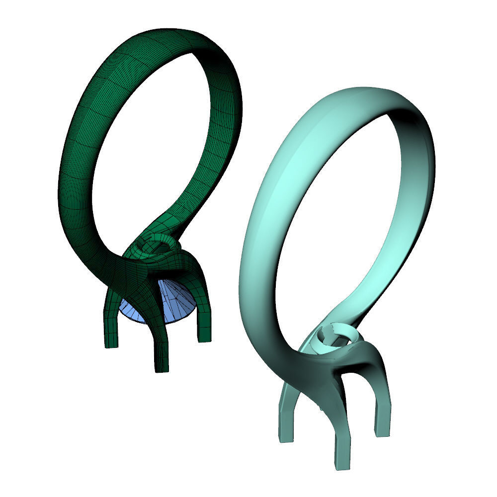 Valentine Solitaire Ring 1ct 3D print model_16