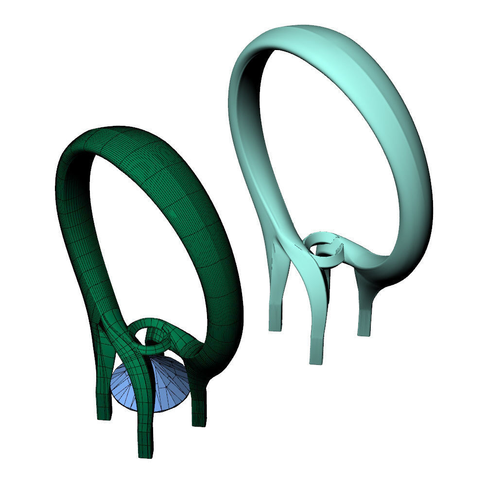 Valentine Solitaire Ring 1ct 3D print model_15