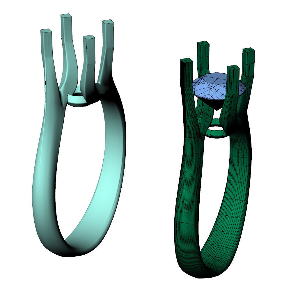 Valentine Solitaire Ring 1ct 3D print model_9