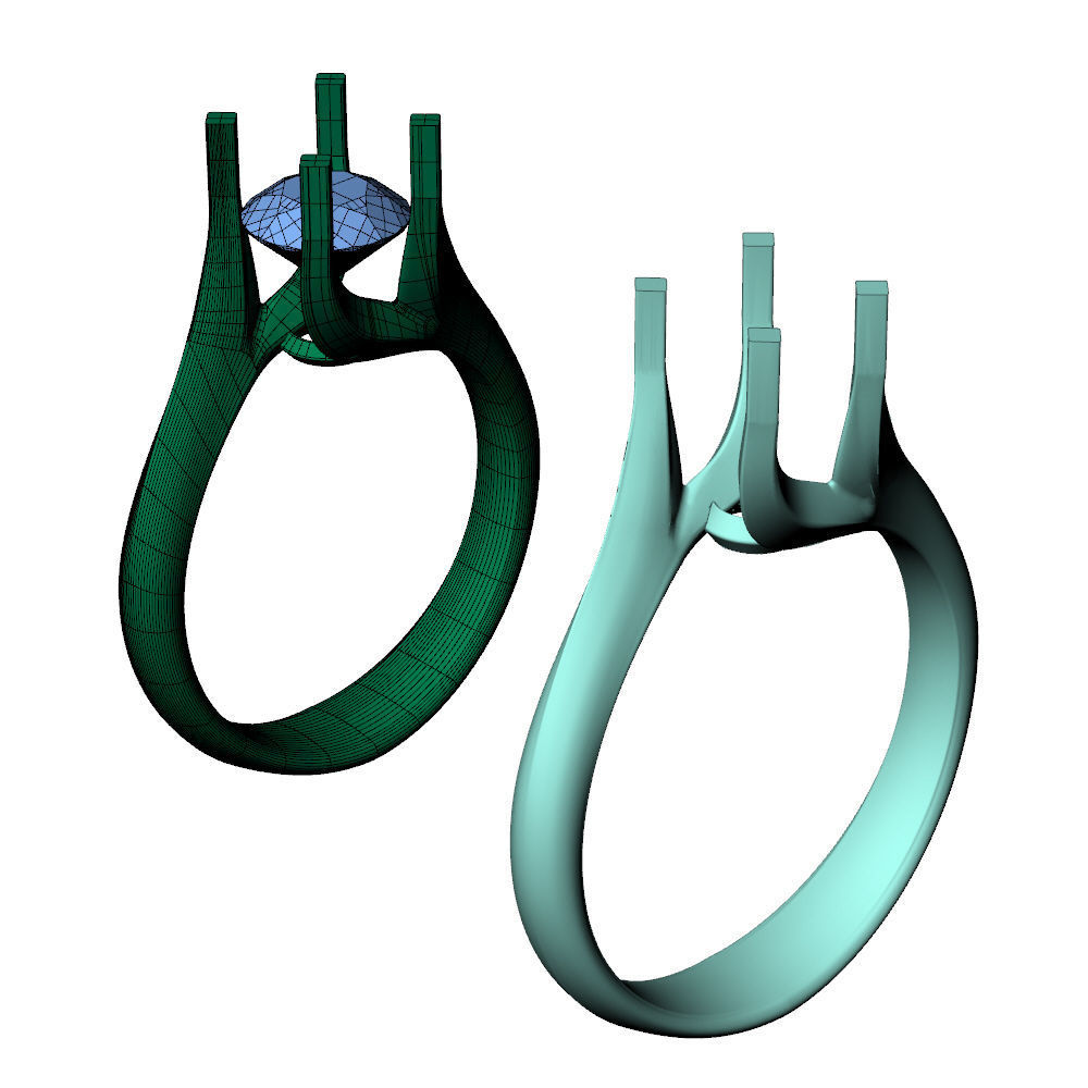 Valentine Solitaire Ring 1ct 3D print model_13