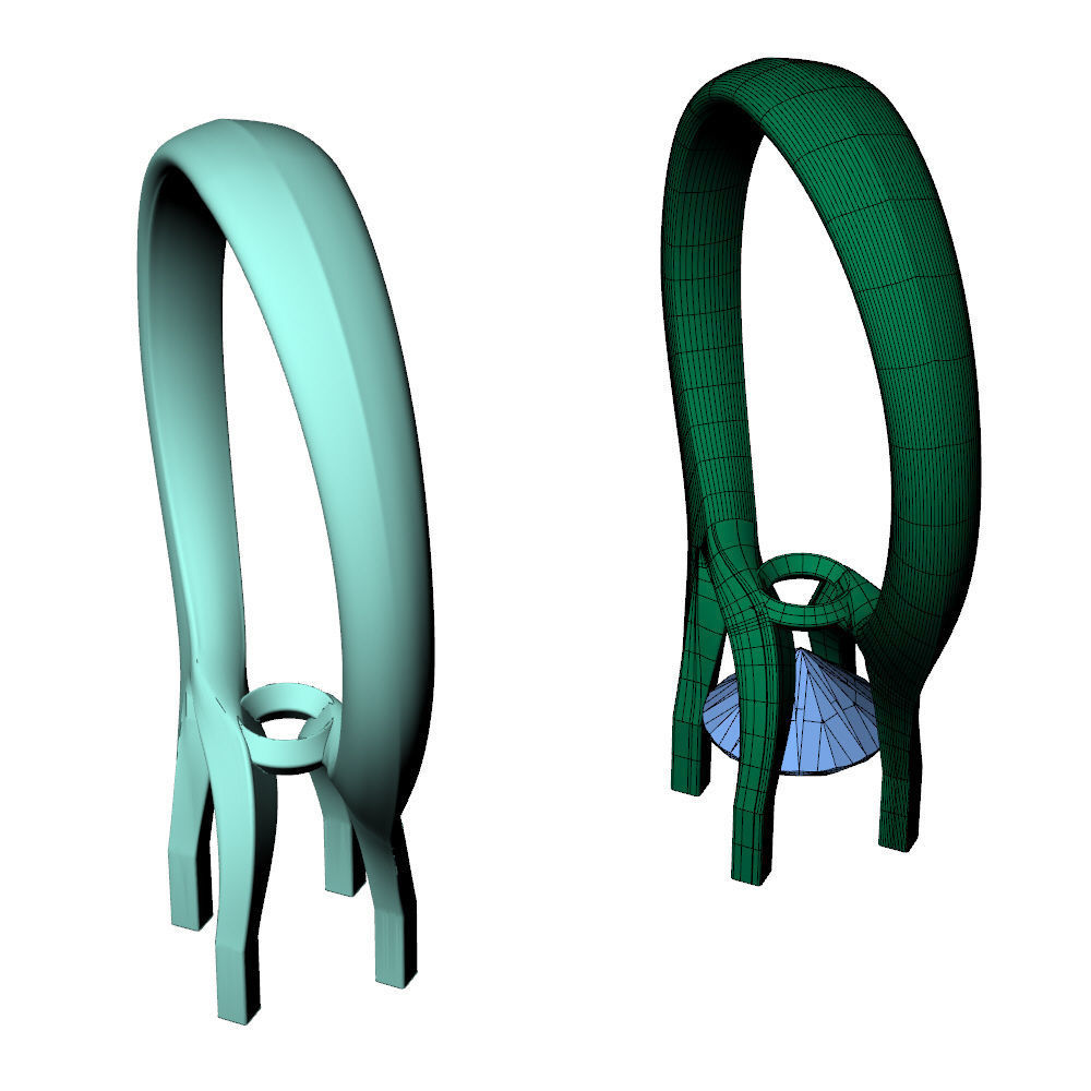 Valentine Solitaire Ring 1ct 3D print model_17