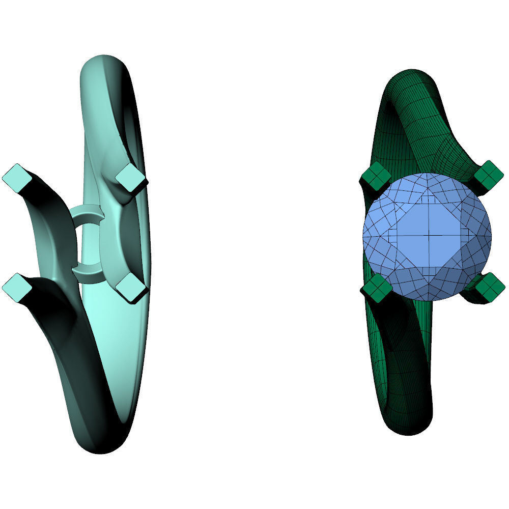 Valentine Solitaire Ring 1ct 3D print model_10
