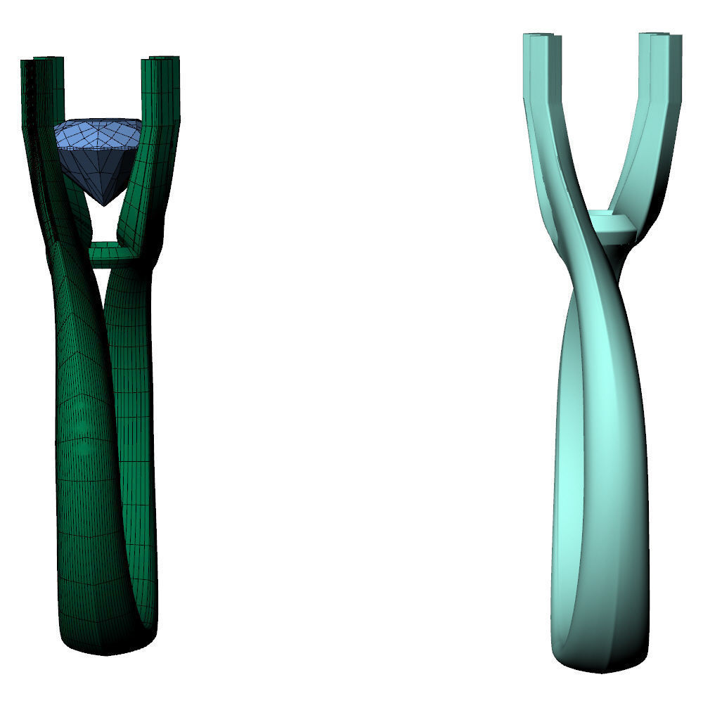 Valentine Solitaire Ring 1ct 3D print model_12