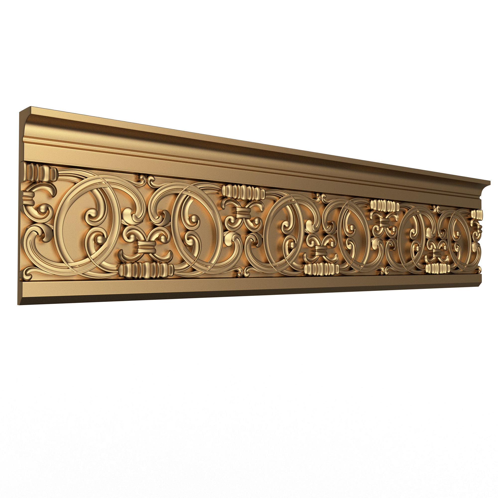 Cornice Decoration Molding 08 Low-poly 3D model_3