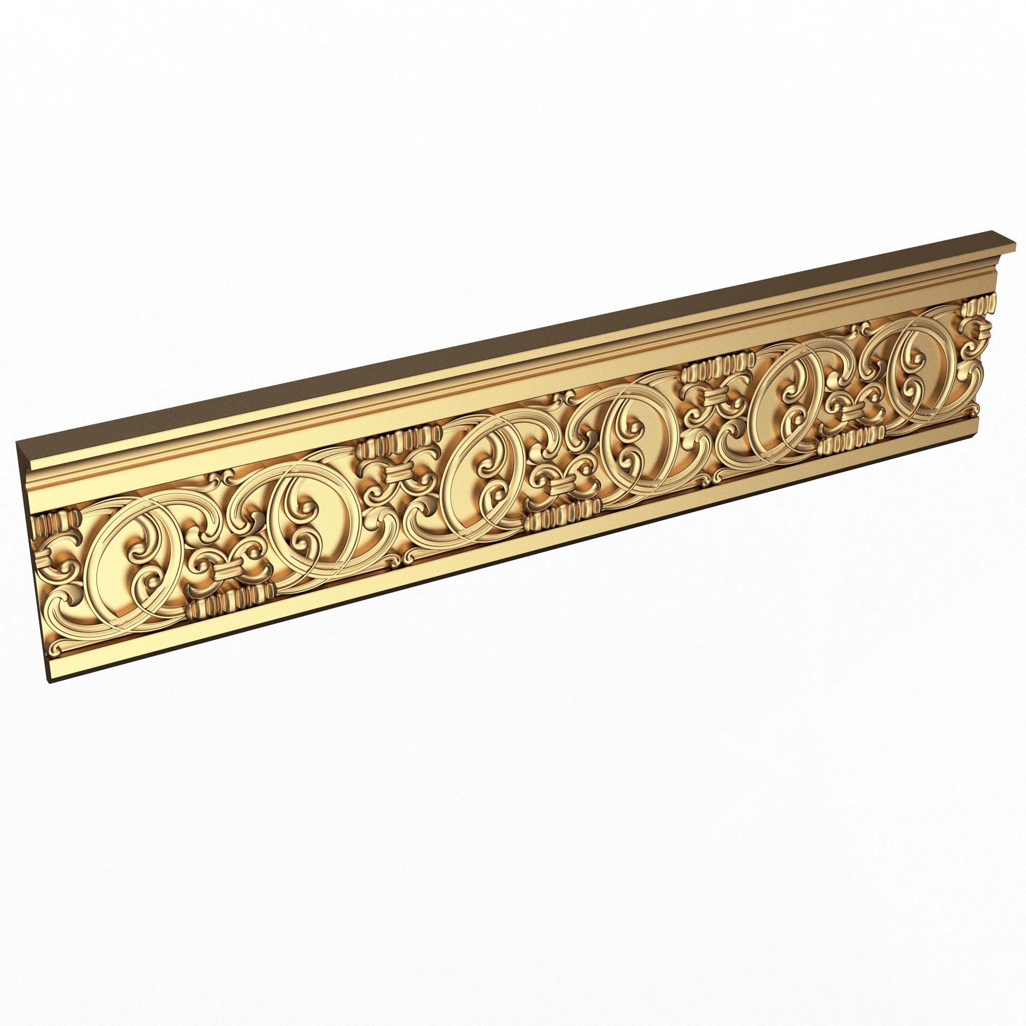 Cornice Decoration Molding 08 Low-poly 3D model_2