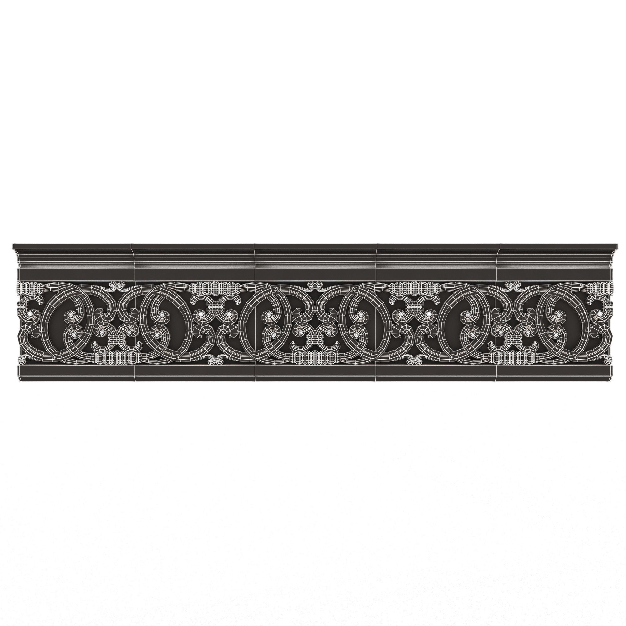 Cornice Decoration Molding 08 Low-poly 3D model_12