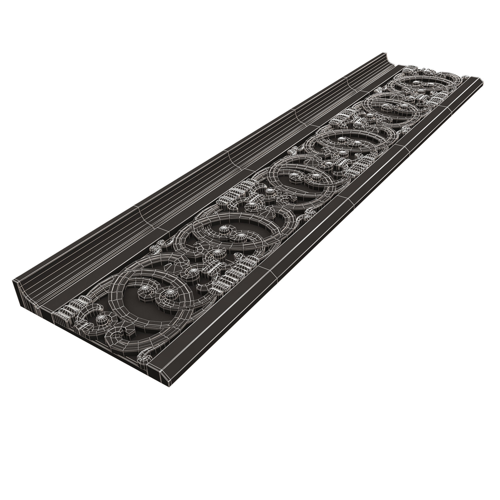 Cornice Decoration Molding 08 Low-poly 3D model_17