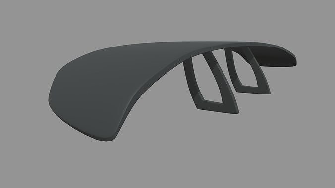 Car Spoiler 017 Low-poly 3D model 5