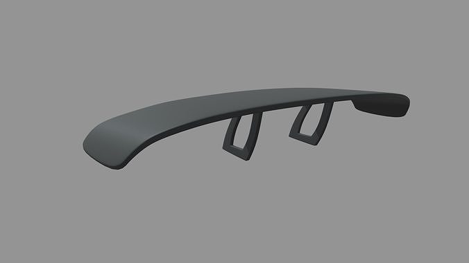 Car Spoiler 017 Low-poly 3D model 2