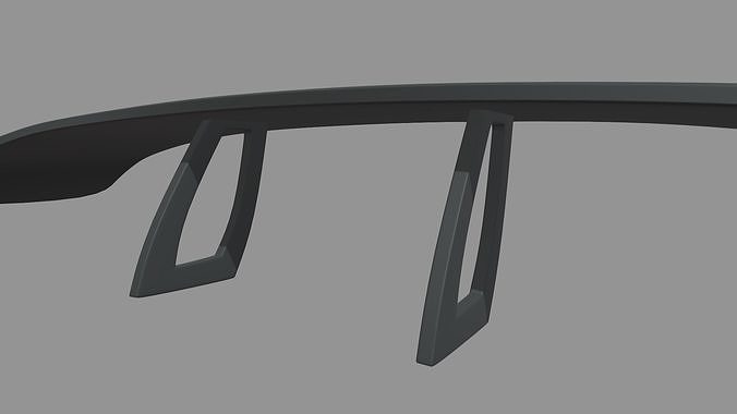 Car Spoiler 017 Low-poly 3D model 6
